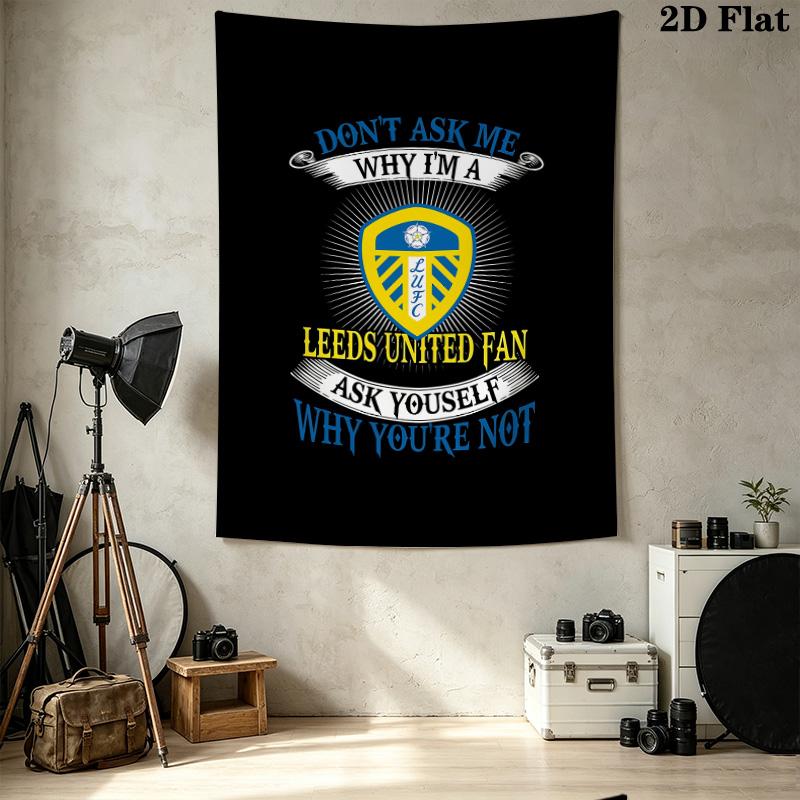 Leeds Football Club Wall Tapestry Aesthetic Wall Hanging Printed Fabric Blanket Decorative Tapestries For Bedroom Living Room Home Decor