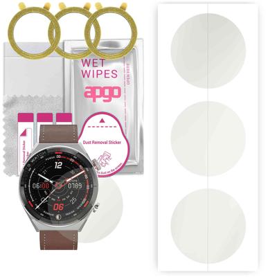 3x Apgo Hydrogel Matte Screen Protector for Watchmark Fashionwatch Maverick, Hydrogel Film, Flexible, Soft TPU with Positioning Layer Easy Installatio