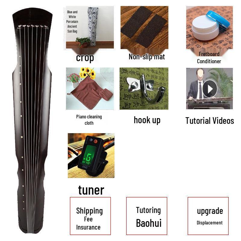 

Ручний семиструнний гуцинь у стилі Фусі з деревини павловнії для початківців та вчених