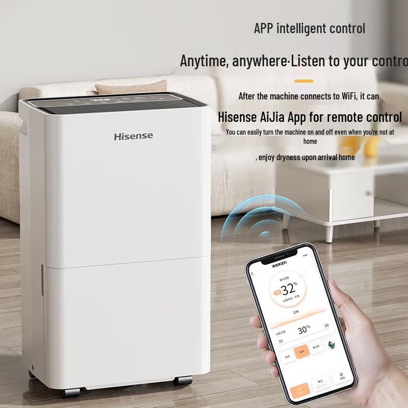 HISENSE 24L/Day Smart Dehumidifier with Wi-Fi for Home and Laundry Drying