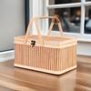 Chinese Style Moon Cake Box Natural Bread Storage Basket Bamboo Basket  Wedding Party