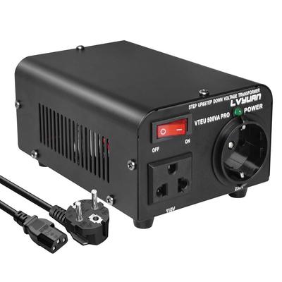 LVYUAN 500W Voltage Transformer Power Converter(220V To 110V, 110V To 220V) Step Up/Down Converter 110/120 Volt - 220/240 Volt