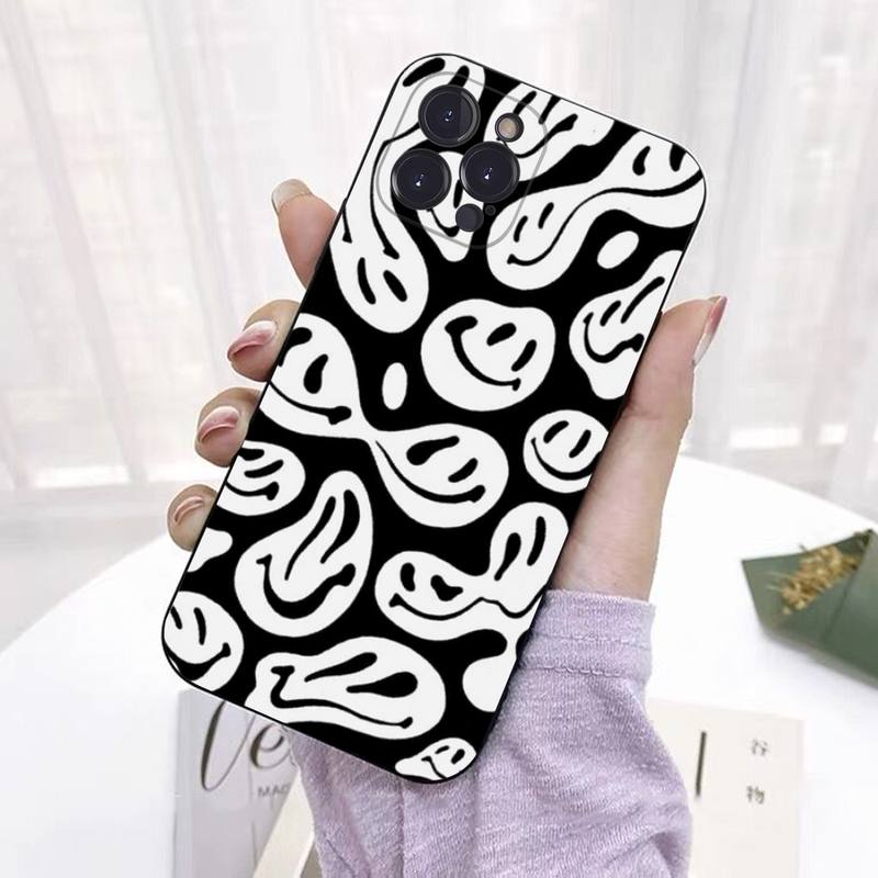 Funny Smiley Face Phone Case For iPhone 8 7 6 6S Plus X SE 2020 XR XS 14 11 12 13 Mini Pro Max Mobile Case