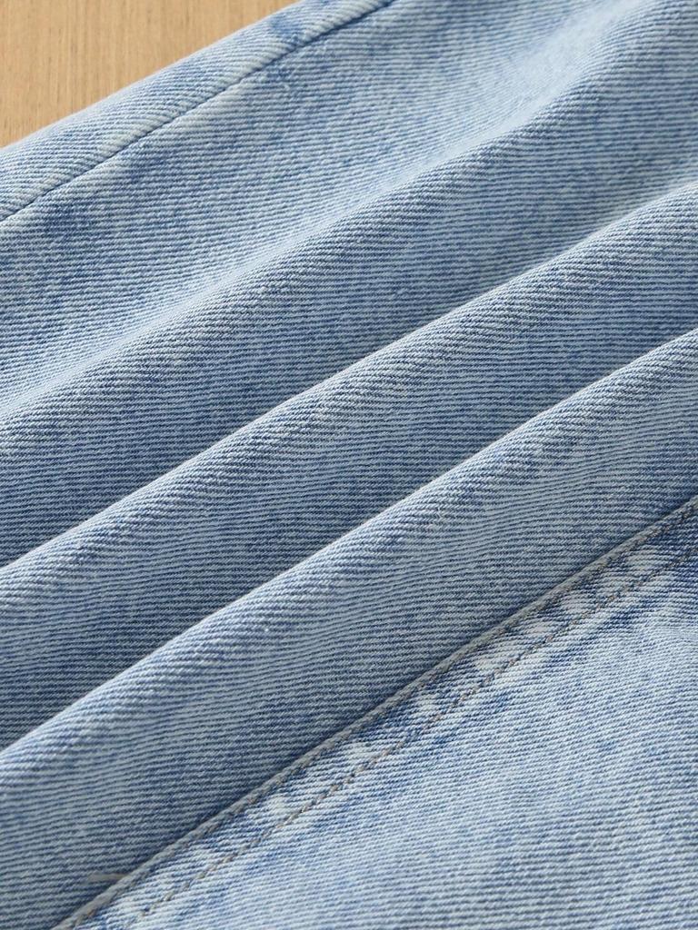 Girls' Denim Skirt (Single Piece) — Casual, Simple, and Cute A-Line Style; Trendy, Fashionable, and Versatile