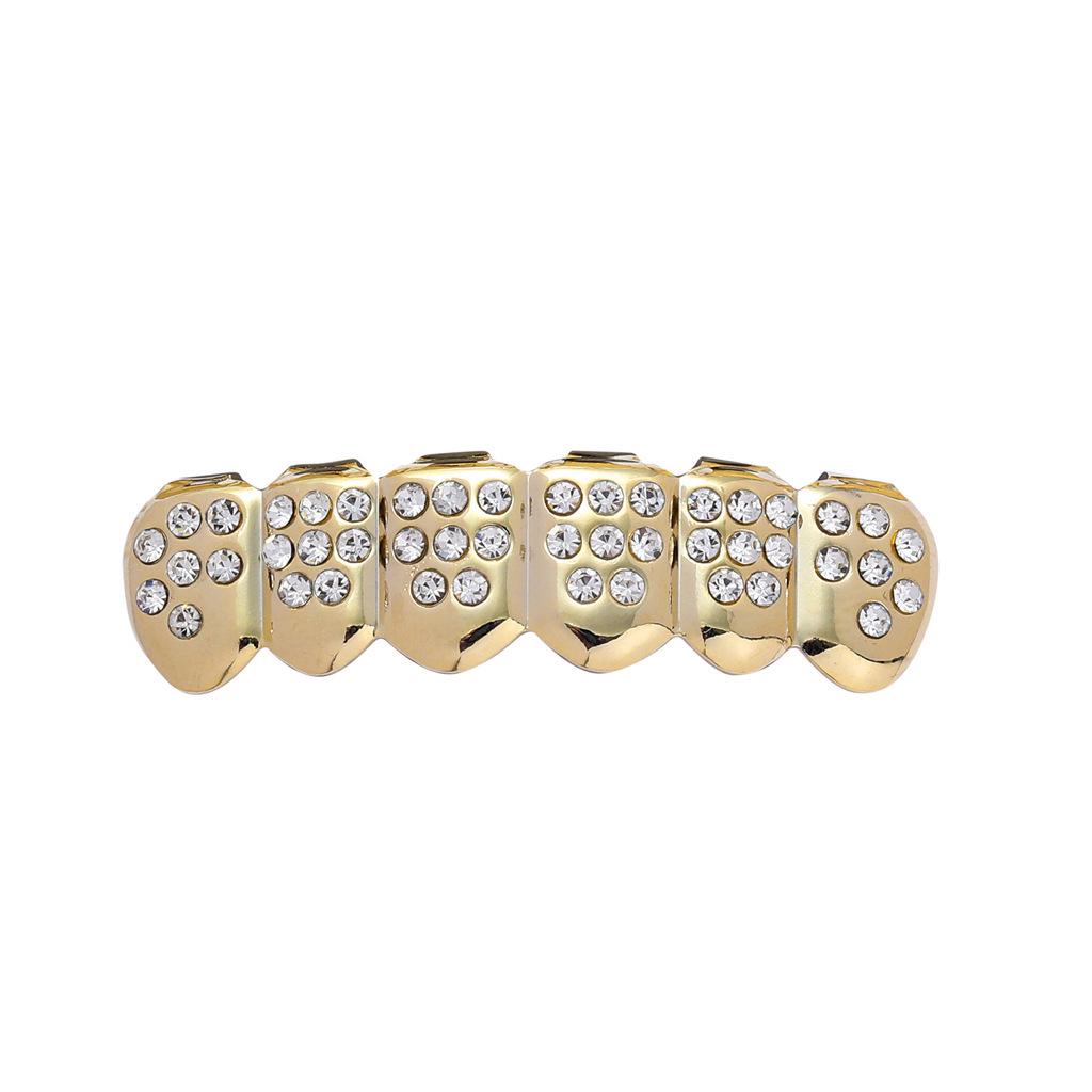 Silver Zirconia Grillz - European & American Punk Hip Hop Rap Metal Style