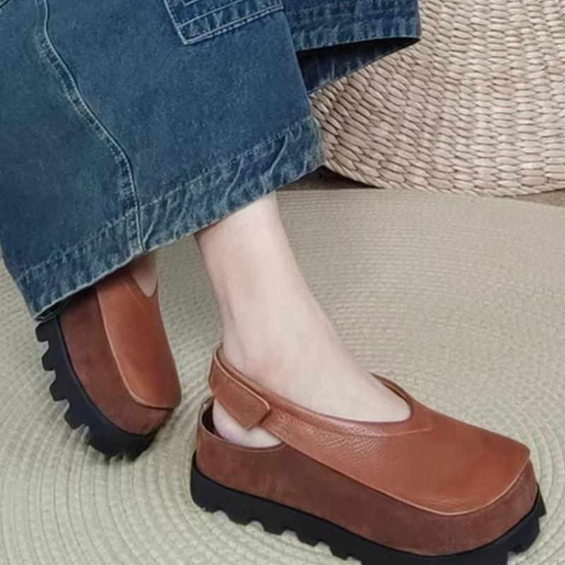 Retro Casual Thick-soled Sandals for Women in The Summer of 2025,Soft-soled,Simple and Versatile Height-increasing Women's Shoes
