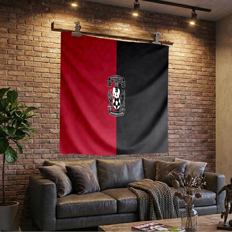 Coventry City Crest Design Tapestry Playroom Tapestry, Accessories for Bedroom,Livingroom, dormitory Room Wall Decor Fan Birthday Gifts