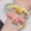 4 Pezzi Elastici per Capelli da Bambina Decorazione Cartone Animato Colore Macaron Alta Elasticità Fasce per Capelli Alta Elasticità Senza Danni ai Capelli Porta Coda di Cavallo