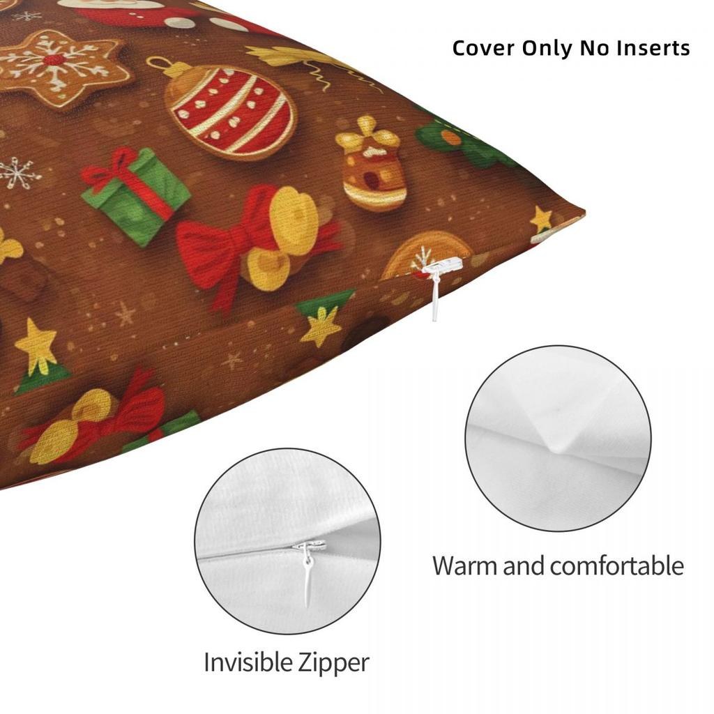 Christmas Pillow Case Cushion Cover Soft Printed Pillow Cover Novelty Pillowcases For Sofa Home Decorative