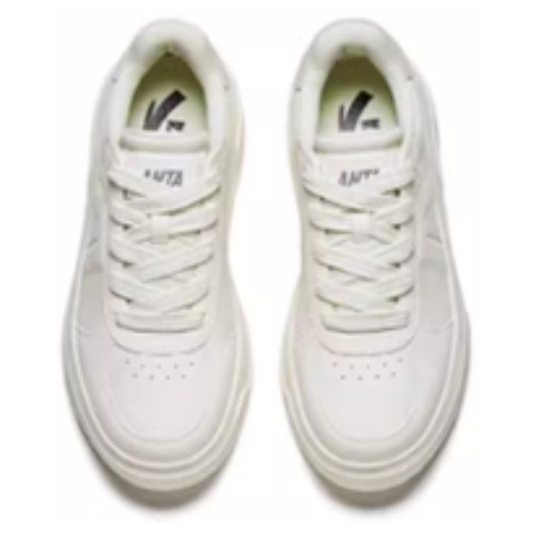 Anta A Series Comfortable Simple Versatile Non-Slip Wear-Resistant Low-Top Skate Shoes Women sneaker White 122448023-1