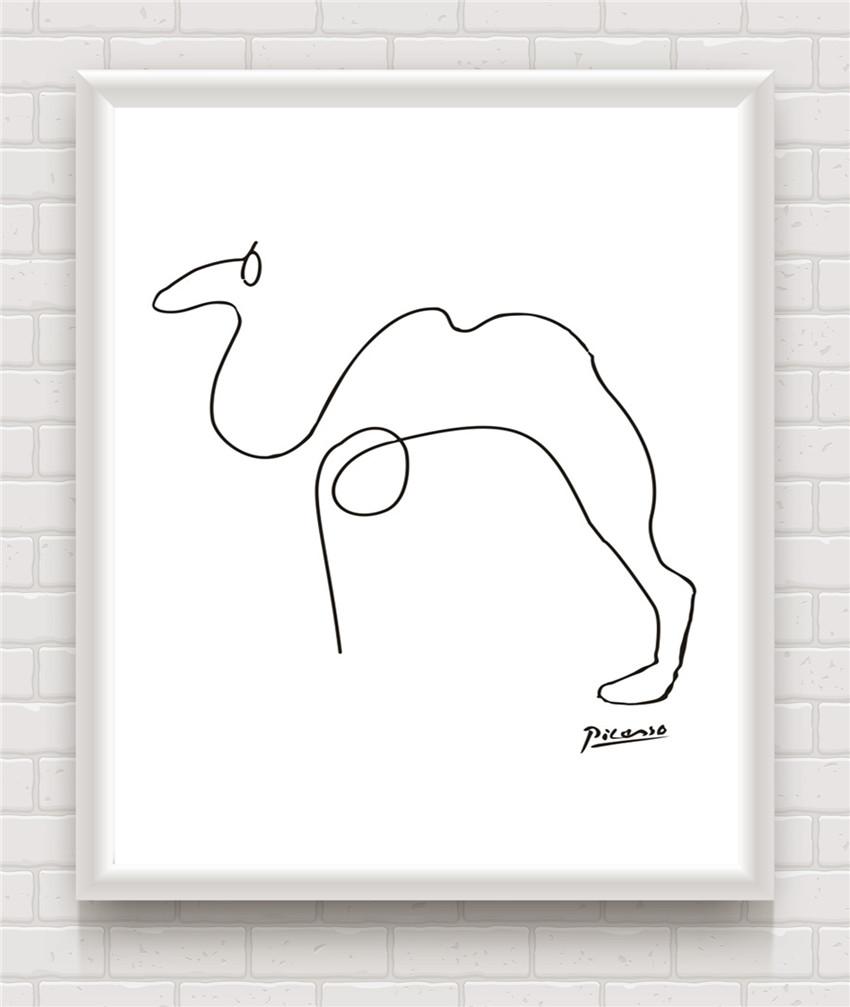 

Живопис Пікассо Абстрактне мистецтво Друк на полотні Настінне мистецтво Тварини Собака Плакат Північний плакат Настінні картини для вітальні 21x30cm No Framed