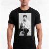 06 Playing Guitar Black And White Style Tshirt Summer Casual Cotton Tee Oversized Streetwear Tops Vintage Graphic Print