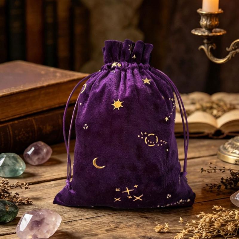 Tarots Card Holder Pouches Tarots Card Storage Special Bag Mysterious Black Magical Themed Card Holder Gift Bag