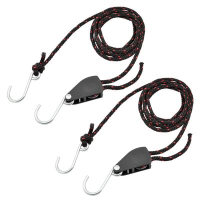 2pcs Kayak Tie Down Straps Ratchet Pulley Ropes Adjustable Ropes Hanger Working Load Up To 299.8lbs