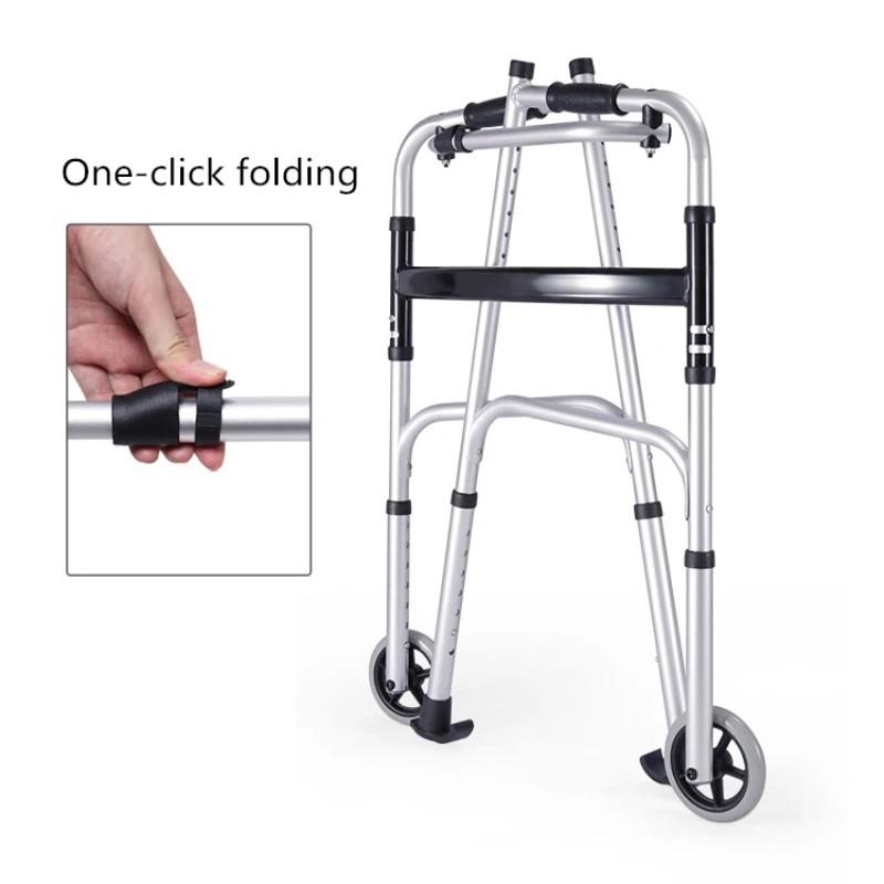 Achselkrücken Gehhilfe Rollator für Behinderte Standrahmen aus Aluminiumlegierung Gehhilfe Walker Gehhilfe für die Rehabilitation älterer Menschen