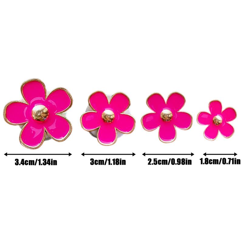 4 Pcs Flowers Car Air Outlet Perfume Clip Car Aromatherapy Decoration Interior Perfume Pendant Ornaments Car Accessories