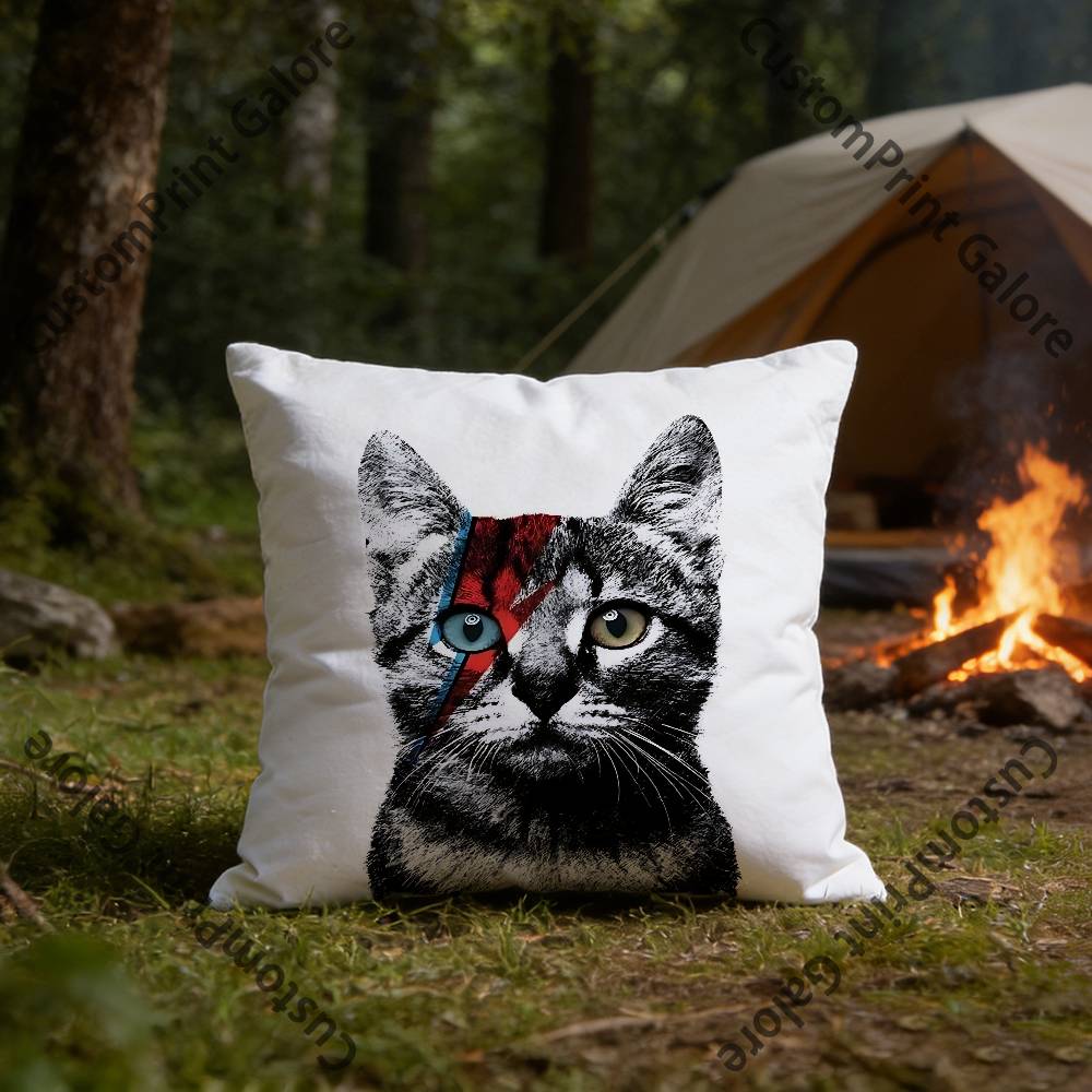 DDavidS BBowieS Kissenbezug Polyester Quadratische Kissenhülle 45 cm Dekorativ für Zuhause Couch Bett Auto Dekor