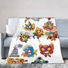 Super Soft Super Zings Throw Blanket Premium Flannel Fleece Lightweight Funny Superzings Bed Blanket Cozy Warm Blankets