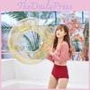 Transparent Fashionable Glitter Adult Swimming Ring Pvc 0.25 Thickness