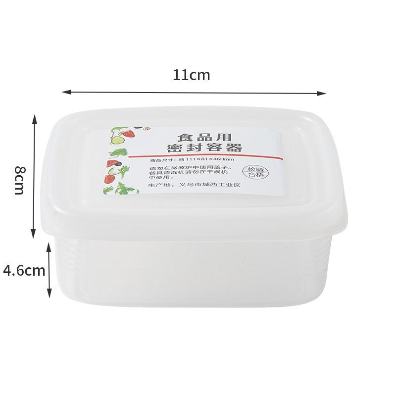 Mini Refrigerator Food Cooler Food Storage Container Stackable Food Saver Box with Lid Square Plastic Single-layer Sealed