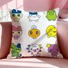 Toy T-Tamagotchi Cushion Cover Breathable Linen Pillowcase Summer Odorless Eco-Friendly Invisible Zipper Washable