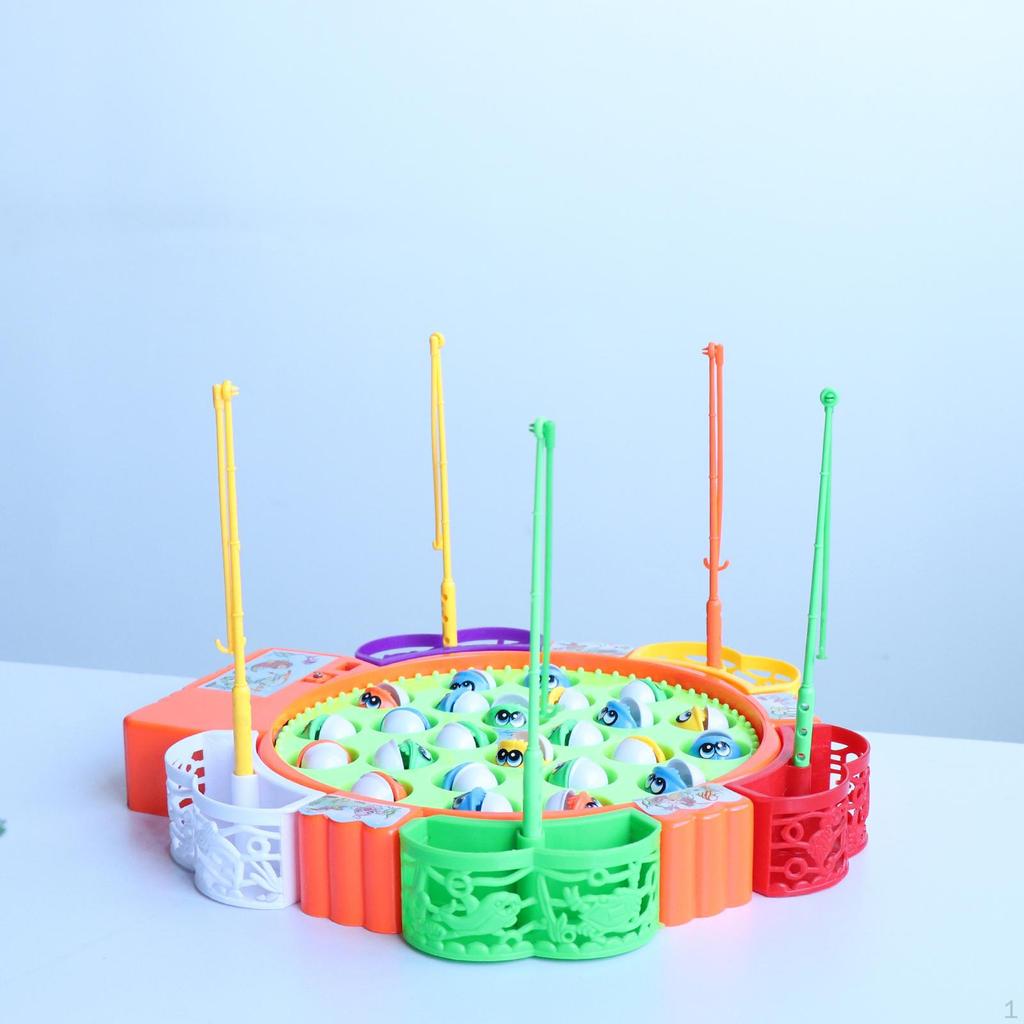 Kids Fishing Game Musical Electric Toy with 24 Fishes, Gift
