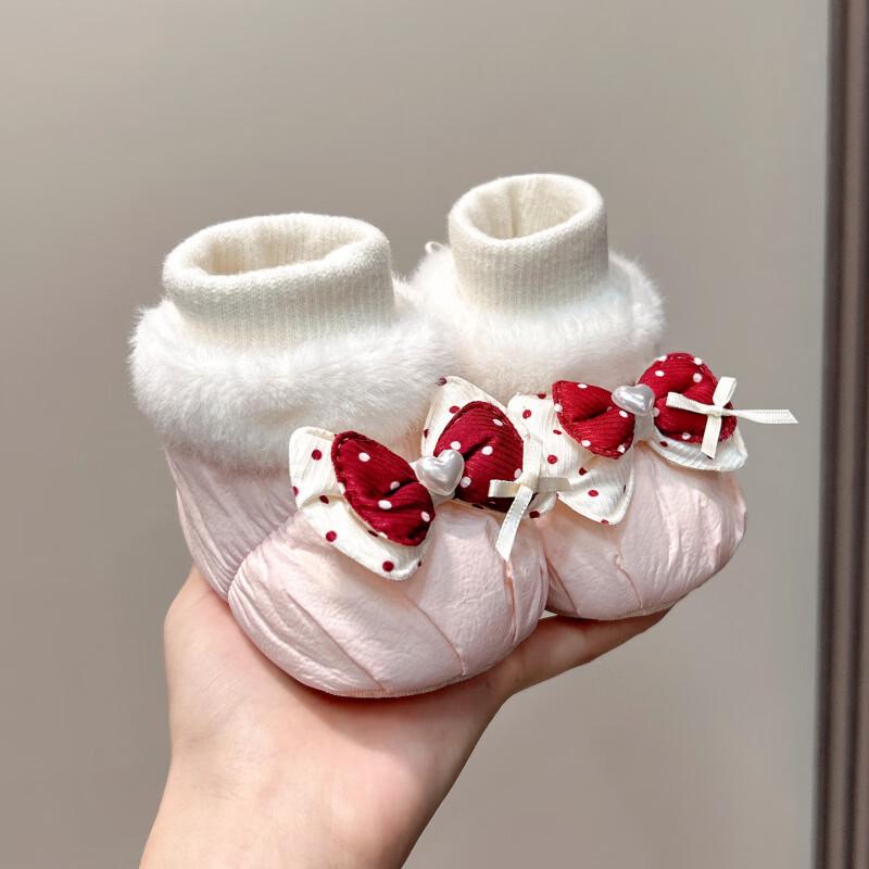 Winter Plush Soft Sole Baby Shoes for 0-12 Months – Anti-Slip, Anti-Drop Sock Style