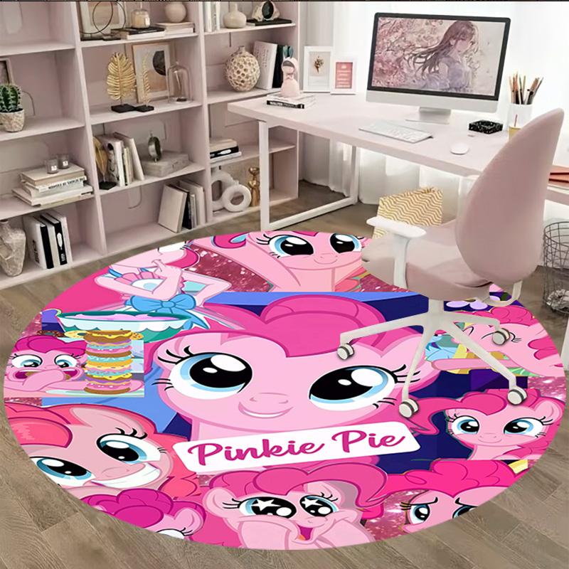1pc My Little Pony2 Print Round Carpet Chair Round Carpet Suitable for Bedroom Living Room Home Decorative Carpet