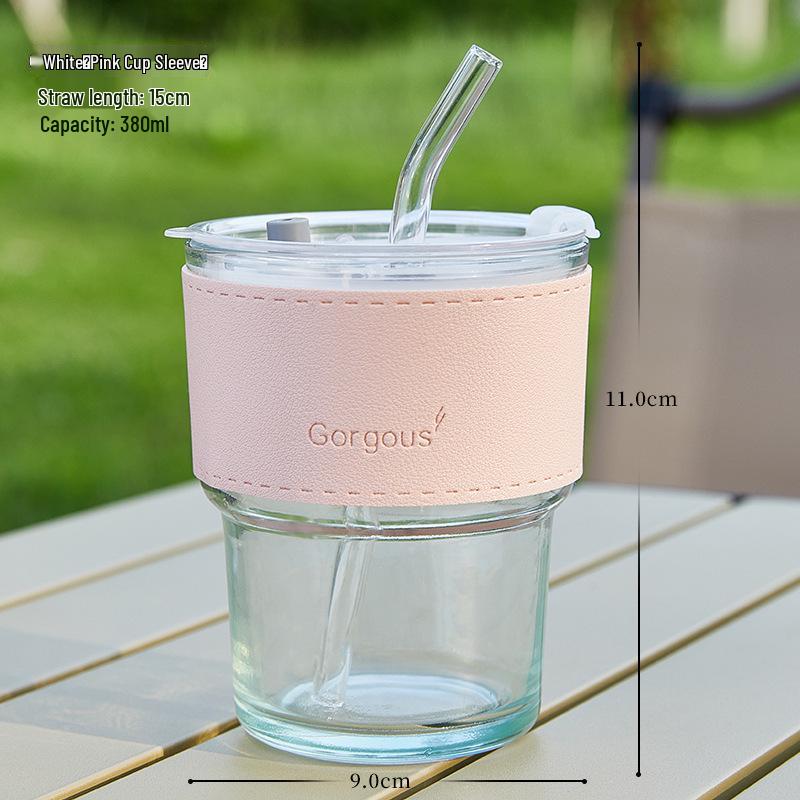 Bamboo Joint Double Drink Glass with Lid - Customizable Logo Coffee Cup Bamboo Joint Cup 400ml