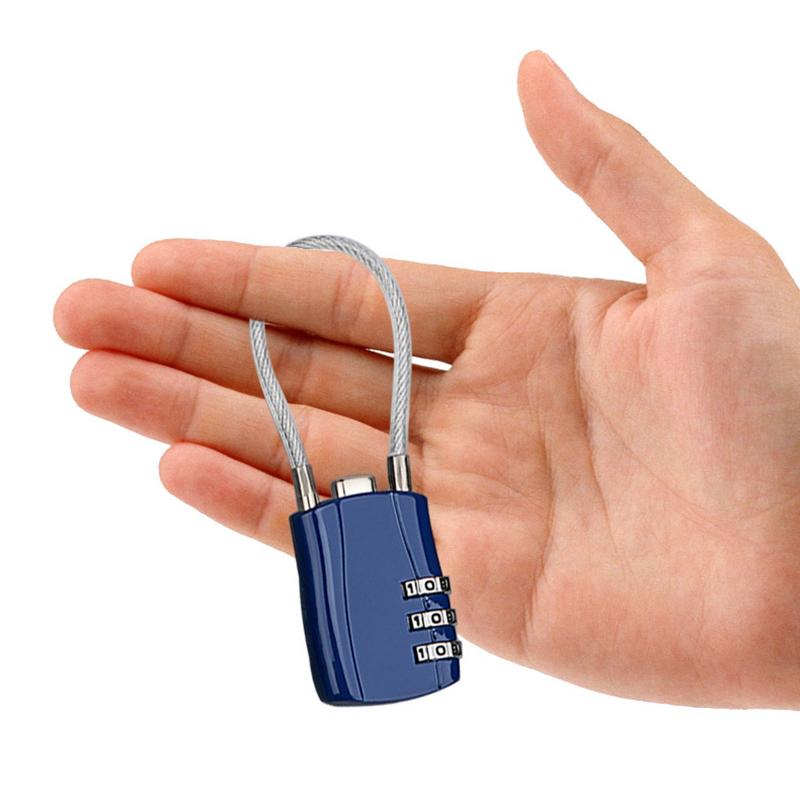 Mini Helmet Lock Anti-Theft 3 Digit Password Mtb Road Bike Locks For Scooter Motorcycle Portable Cycling Bicycle Cable Lock