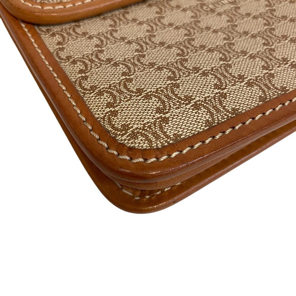 CELINE Clutch pouch Macadam PVC business bag Brown PVC Used