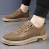 Brand Men Casual Leather Oxford Shoes High Quality Flat Designer Shoes New Comfy Soft Soled Lace-Up Walking Board Shoe
