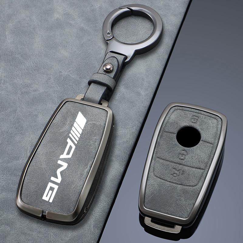 Zinc Alloy Leather Car Remote Key Case Fob Cover for Mercedes Benz AMG A C E S G GLS CLA Class W213 W203 W211 W205 W177X167 W204