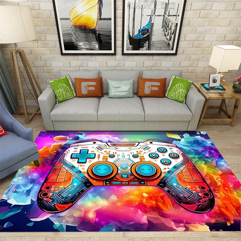 Herní koberec do pokoje pro chlapce Herní koberec s ovladačem Designový koberec do herny Dekor do ložnice Protiskluzová podložka do pračky