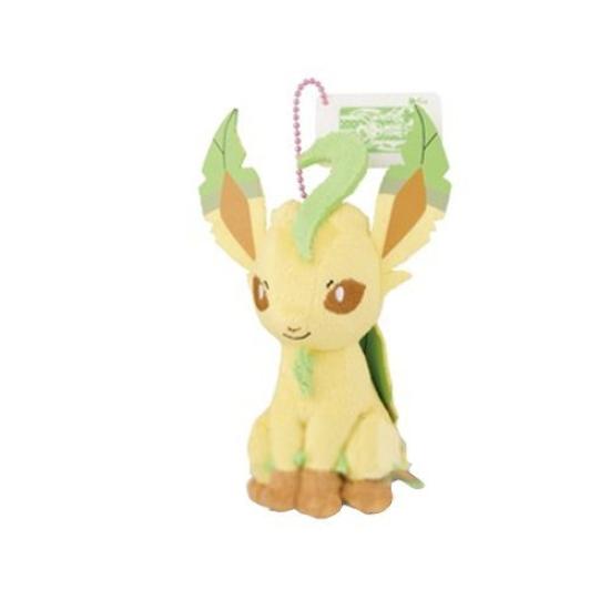 Pokemon JEG ELSKER EIEVUI Plysjleke med spillekortmotiv som kan festes på en veske 1 Leafeon Enkel artikkel Banpresto-premie