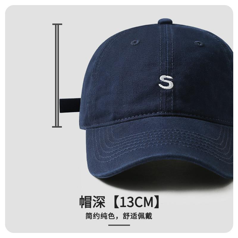 New Hat Women's Fashion Trendy Brand Versatile S Embroidery Baseball Cap Casual Wide Brim Cap Men