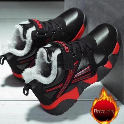 Winter-Baumwoll-Sportschuhe für Jungen: Warm, Rutschfest, Samtgefüttert für Mittlere & Große Kinder