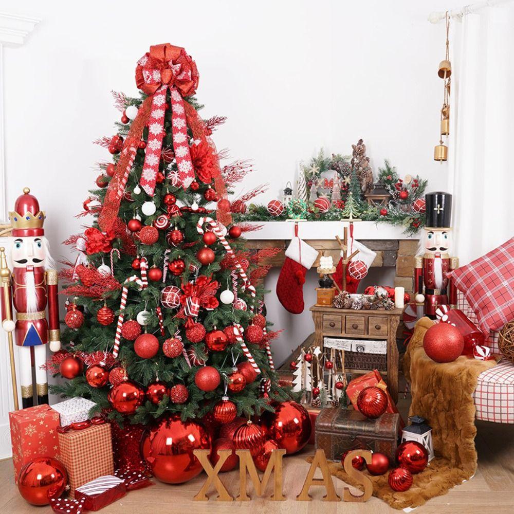 6/12Pcs New 8/10cm Christmas Tree Ornament Foam Colorful Party Hanging Ball DIY Xmas Tree Hanging Ornament New Year