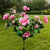 Solar Garden Light Silk Flower Decoration Solar Powered Flower Lights for Outdoor Garden Decor Realistic Design Easy for Patio