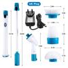 Turbo Scrub Elektrische Reinigungsbürste, verstellbar, wasserdicht, kabelloses Aufladen, sauberes Badezimmer, Küchenreinigungswerkzeug-Set, Küchenset