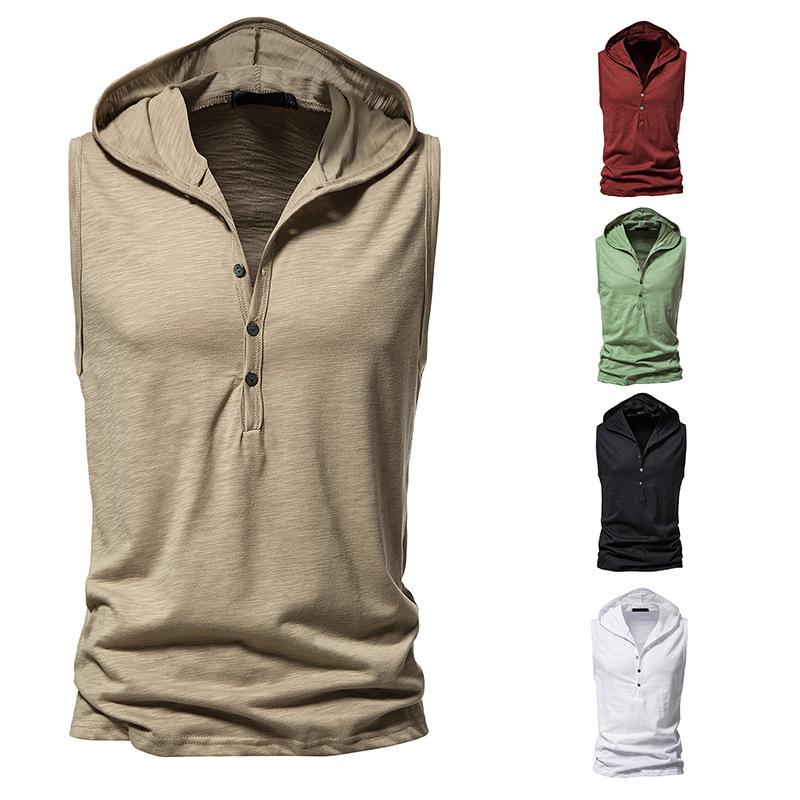 

Summer Men s Hooded Casual Fashion Thin Sports Vest