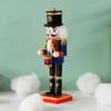 25cm Wooden Nutcracker Soldier Ornament Handmade Standing Nutcracker Ornament Christmas Nutcracker Figurine for Christmas Gift