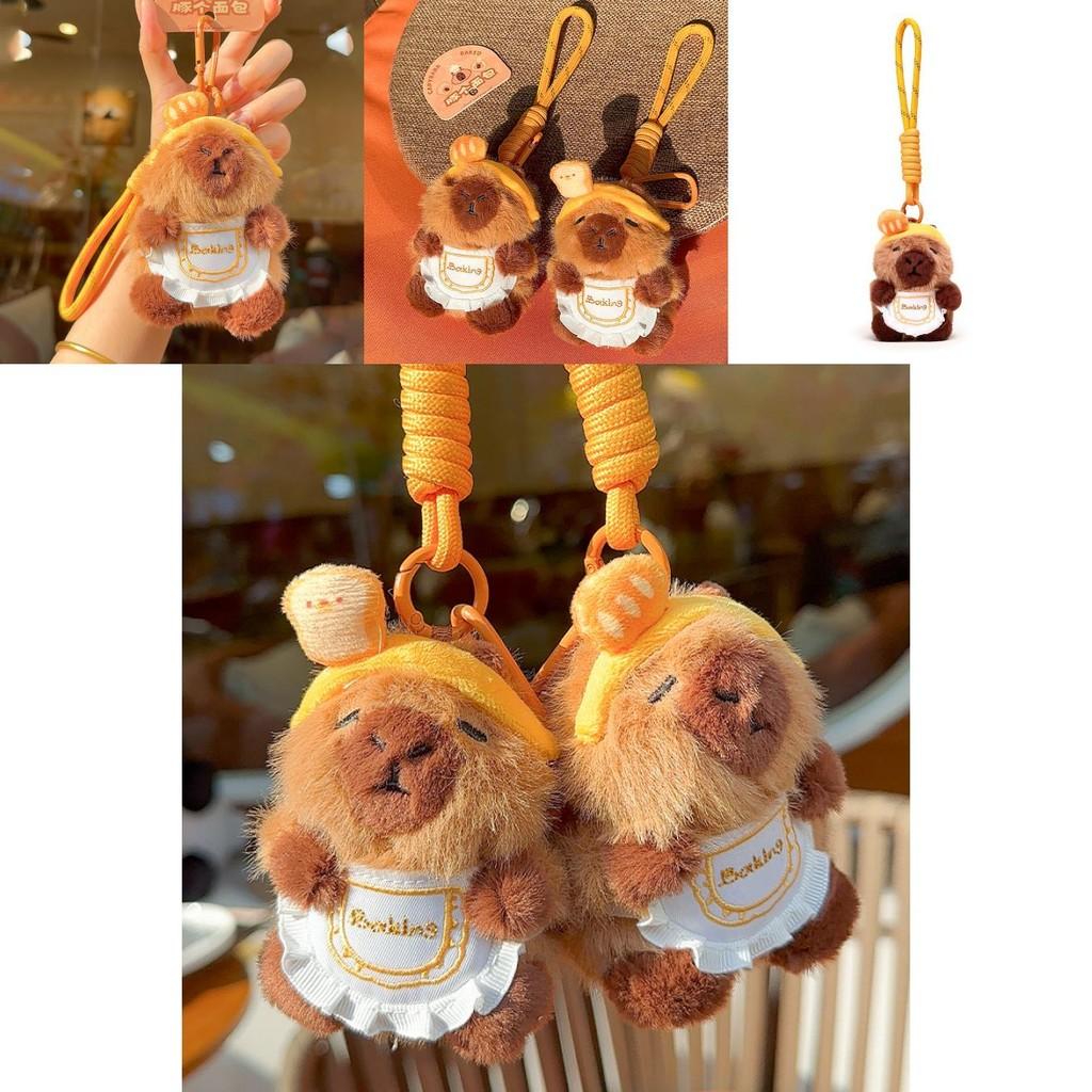 Toast Bread Hairband Capybara Plush Keychain For Kids And Fans