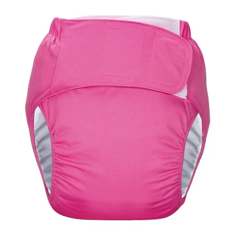 1 stk Gjenbrukbare Voksenbleier Stor Størrelse Vaskbar Stoffbleie for Pasienter Eldre Menn og Kvinner Inkontinensbukser