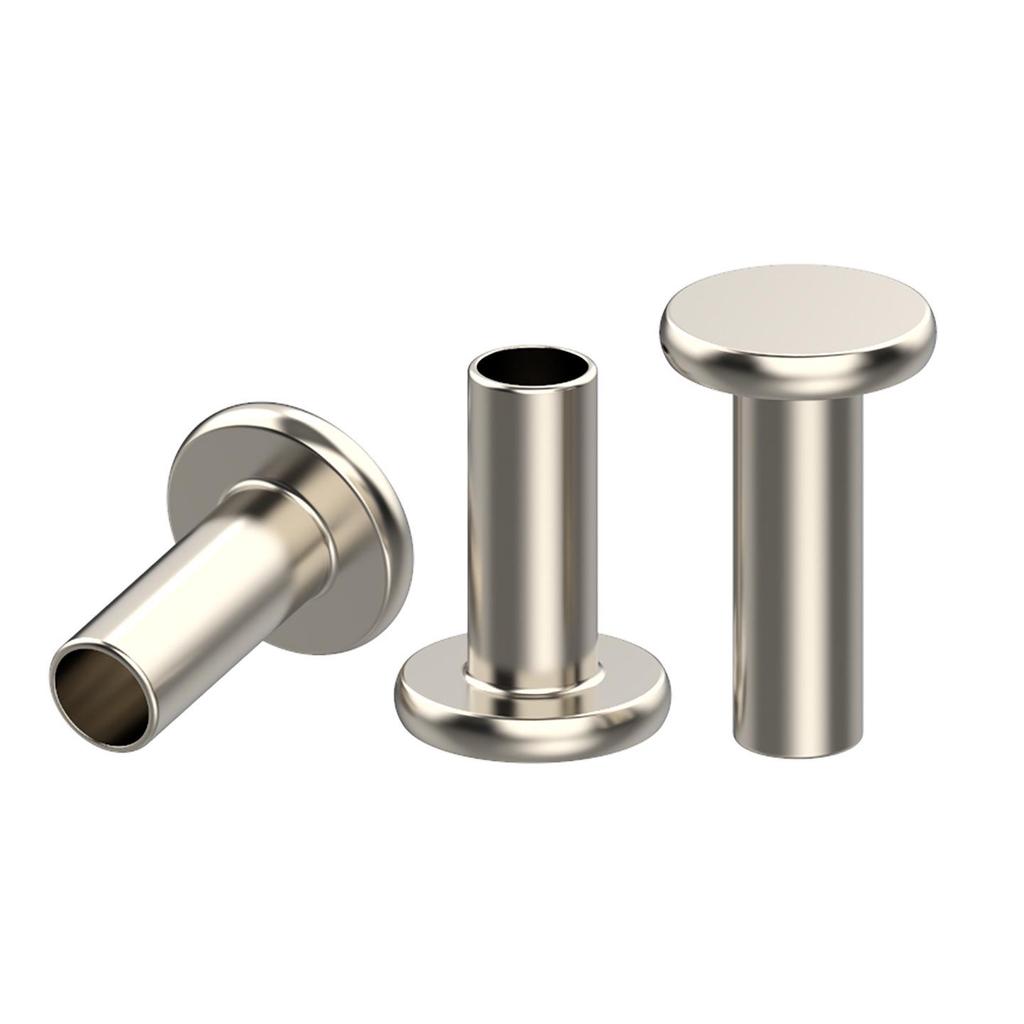 304 Stainless Steel Flat Head Semi-Hollow Rivet, GB875 Round Head, Sizes M2-M8.
