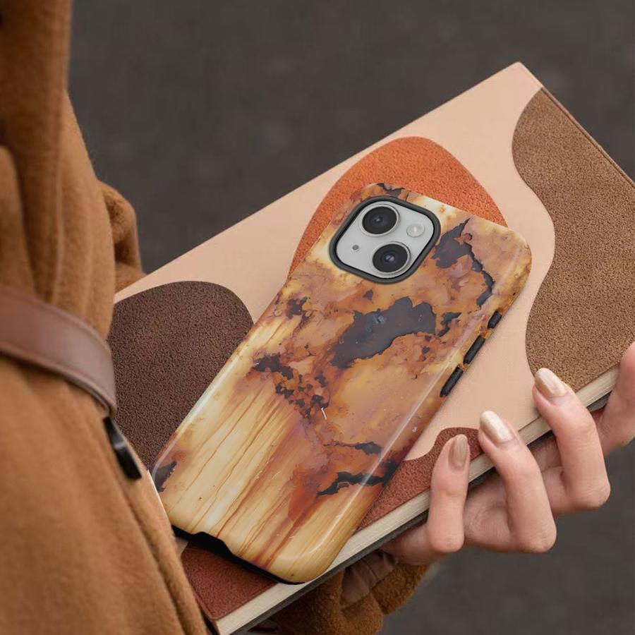 Soft Cover Capa Phone Case for Apple iPhone 17 Pro Max 15 14 16 Plus 16e 12 Air 11 XS XR 13 Retro Rust