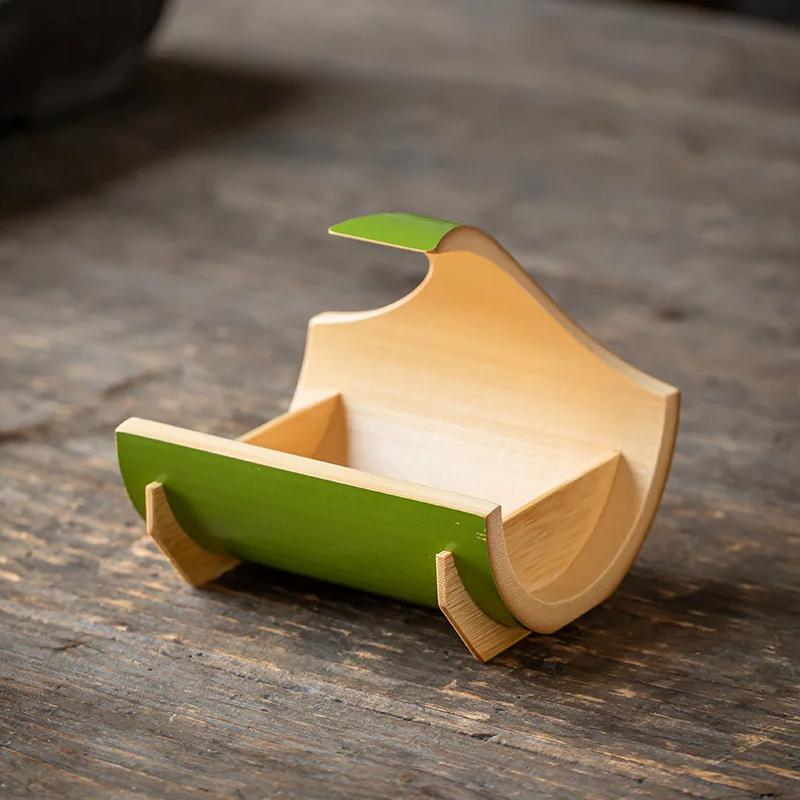 Sushi Snack Plate Bamboo and Wood Tableware Natural Wooden Plate Creative Snack Plate Tea Tray Dry Fruit Tray Fruit Bowl