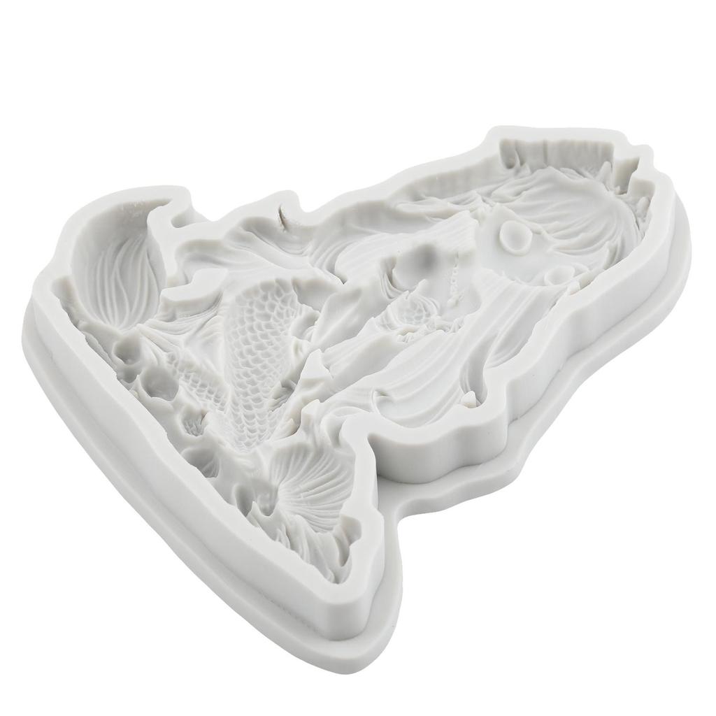 Meerjungfrau Silikonformen Meerjungfrau Fondantform Kuchen Dekorationswerkzeuge Cupcake Topper Süßigkeiten Schokolade Gumpaste Form