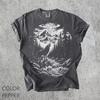 Retro Heulender Wolf Shirt Comfort Colors®, Gotisches Bergwolf Shirt, Forestcore Tier Shirt, Wildnis Natur Shirt, Wander Outdoor Shirt