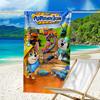 Ultra-Soft Beach Towel with Pupstruction Theme,Ideal for Pool - Camping, Diving - Perfect Travel Essential, Vibrant Beach Towel.
